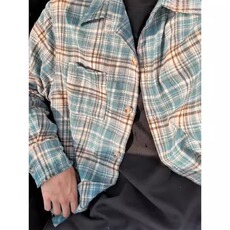 393-特P33美式复古红色格子衬衫男高级感慵懒风衬衣学院风外套，男装衬衫，星座215-1