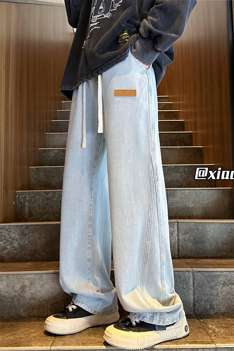 XZ616秋季新款重磅设计感贴标水洗牛仔休闲裤TY1010特P65控78,男装休闲裤,星座512A（原616）