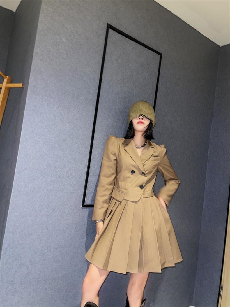 风衣连衣裙，女装风衣，精典蓝月