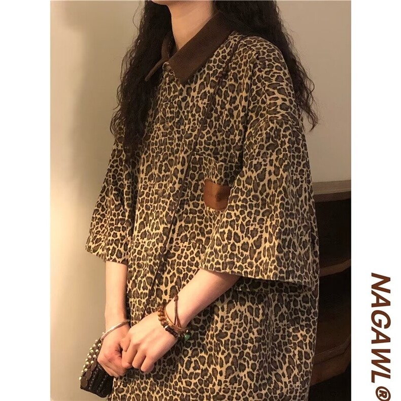 衬衫女短袖夏季潮牌痞帅高级感翻领衬衣设计感情侣装五分袖,男装衬衫,星座1210-1