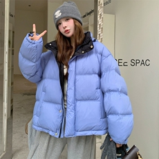 现货新款东大门加厚保暖羽绒服百搭连帽面包服女装外套女，女装羽绒服，网红馆