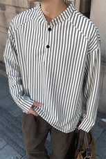 潮流宽松亨利领卫衣美式复古长袖T恤A161-MT-2604-P42，男装T恤，电商A161
