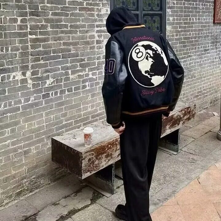 网络图现货复古小众高街刺绣棒球服夹克外套RYYW0424-P60,男装夹克,星座1005-4