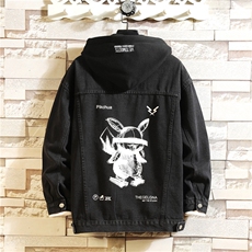 新款大货男士大码牛仔衣连帽情侣宽松外套百搭牛仔夹克JK779-P85，男装夹克，星座1103-1