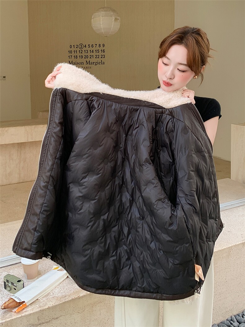 (现货)2025年冬季新款PU皮羽绒服赵思露同款2570款P255-K335,女装羽绒服,浙宝301
