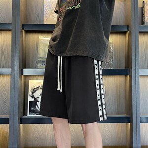 百搭针织拼接休闲潮流运动风冰丝五分短裤  DK523-特批21图片