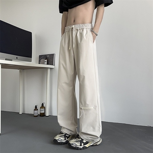模特-休闲裤男潮牌美式设计感宽松阔腿裤 9003-P38图片