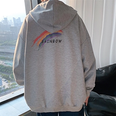 KS21064-P45加绒P50连帽开衫卫衣男运动外套大码班服，男装卫衣，电商A040