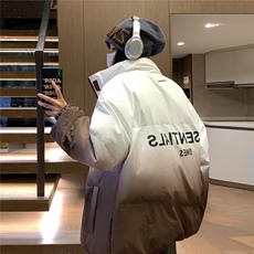 主推中性风渐变色情侣装男装棉衣宽松棉服冬装外套G1036P128，男装棉衣，电商A339