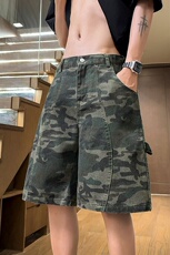 网图慎用迷彩工装短裤夏季薄款潮牌中裤宽松五分裤310A-M70-P30，男装牛仔裤，四季星座310A