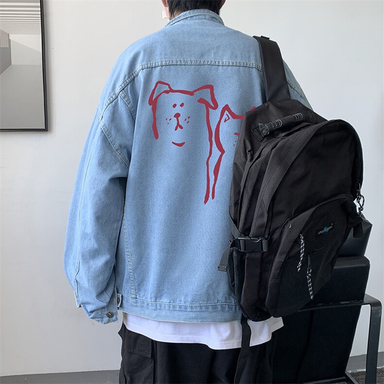 牛仔夹克男大码牛仔外套男茄克NJ77378-P60,男装夹克,电商A040