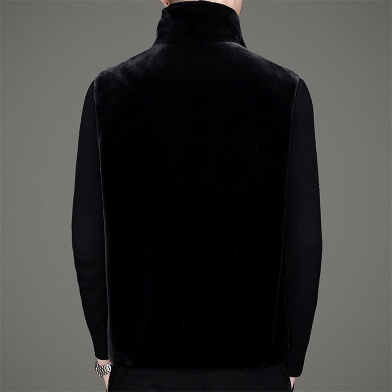 冬季中年男士金貂绒马甲休闲夹克男连帽背心外套SNNJDR11811-P210,男装背心/马甲,电商B212（原钱塘6029）