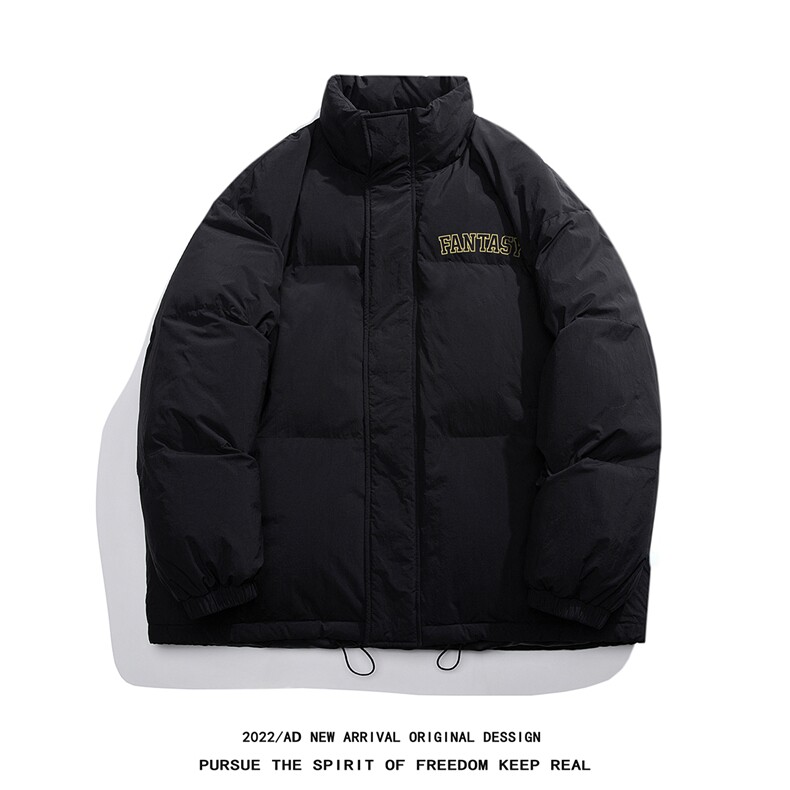 白鸭绒白底冬季新款简约印花百搭立领羽绒服YR184P195K258，男装羽绒服，电商A247-1