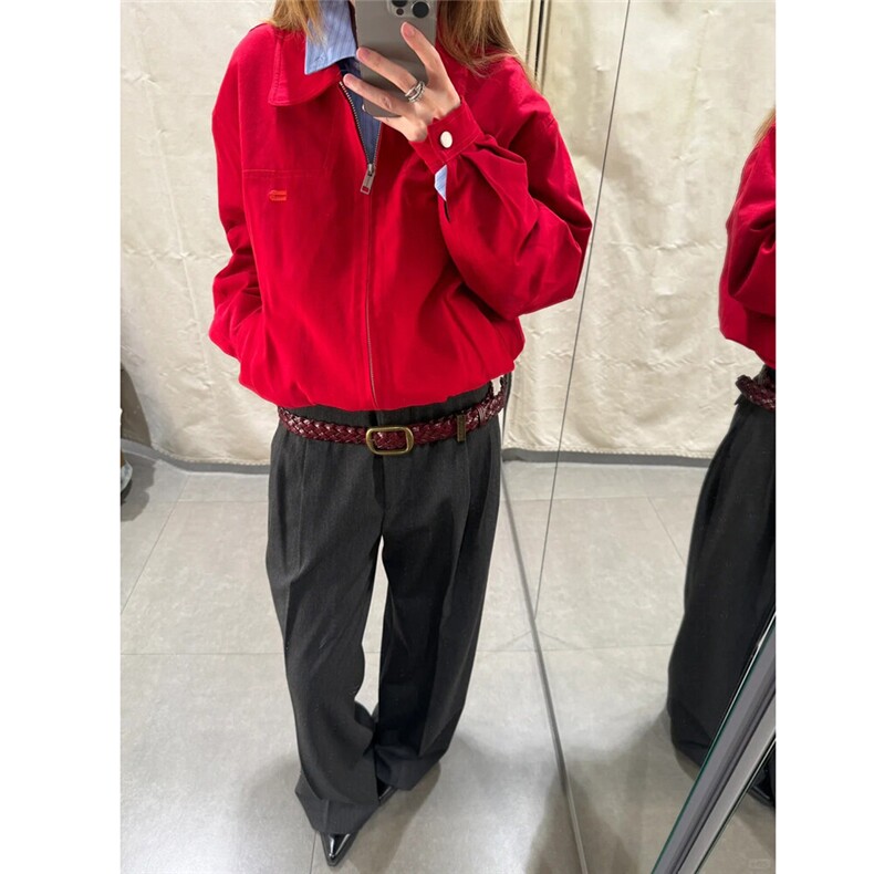 火爆的红色夹克外套情侣男女都可以穿D328-JK11-P118,男装夹克,电商D328