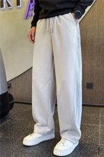 2026新款男士弯刀裤宽松直筒潮牌裤子男休闲卫裤A313-261036-P68，男装休闲裤，电商A313