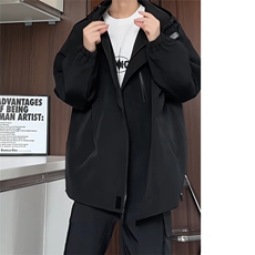 JK101/P65秋装防水冲锋衣外套男纯色潮宽松大码夹克男，男装夹克，电商基地A050