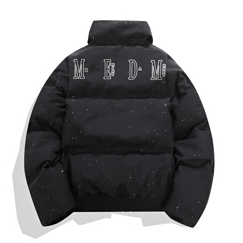 潮牌抖音直播得物高品质痞帅满天星立领加厚棉衣M1373P100,男装棉衣,电商C408(原B339-1)