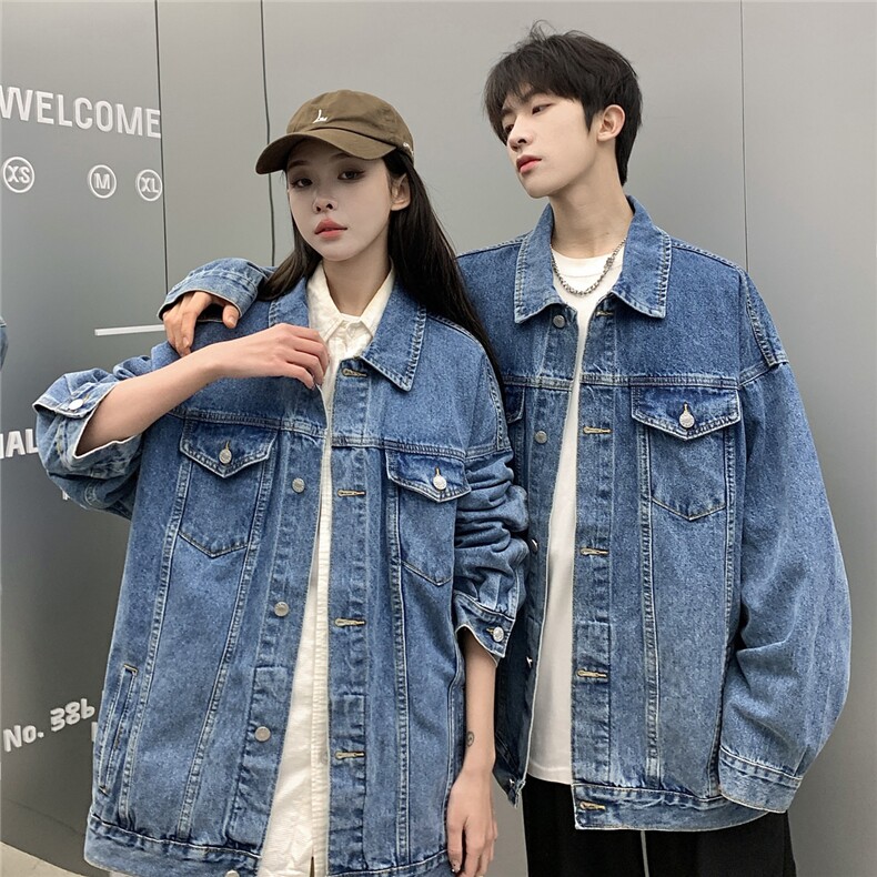 2025新款牛仔夹克宽松韩版工装潮流水洗情侣外套N991/P98148,男装工装外套,星座202