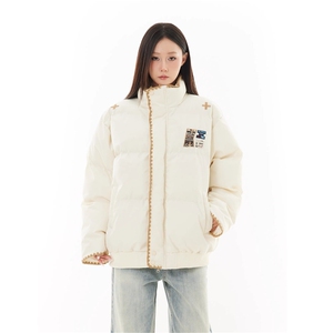潮民族风棉服男女冬季情侣装刺绣棉衣外套面包服DT999 P92图片