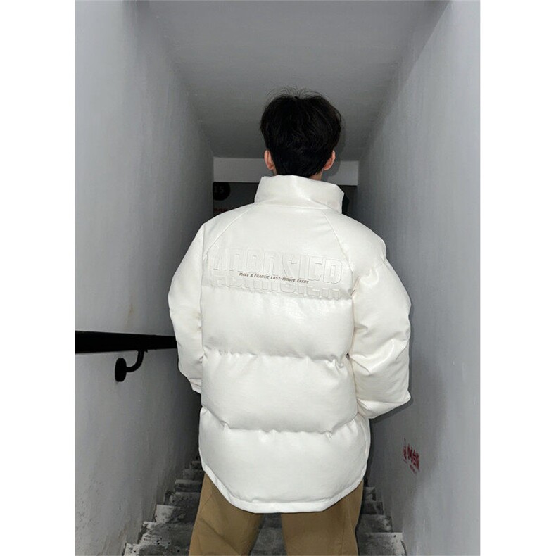 307A/M6651/P128高品质情侣PU皮羽绒棉服面包服宽松男女棉衣外套,男装棉衣,星座307A