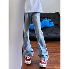 DT1683-P50牛仔裤男潮牌男生美式高街长裤百搭直筒裤潮-网图现货，男装牛仔裤，星座603-2