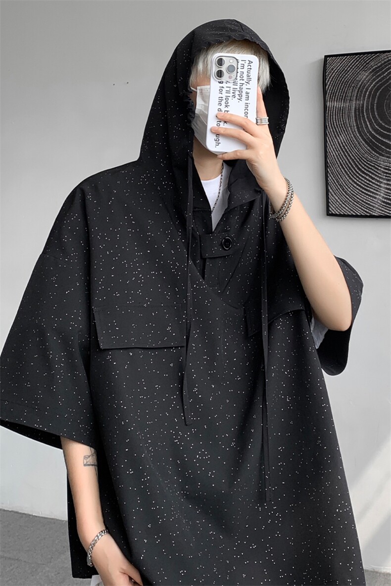 高品质高垂感星空短袖大码T恤宽松百搭DSA059-10041-P38控58,男装T恤,电商A059