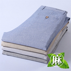 W988012021夏季新款休闲裤男时尚男裤亚麻，男装休闲裤，电商B360