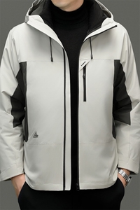 男装羽绒服YR2537新品主推新标90绒子可脱卸白鸭绒内胆一衣三穿图片