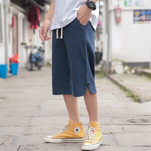 风七分休闲裤大码K8109-P25图片