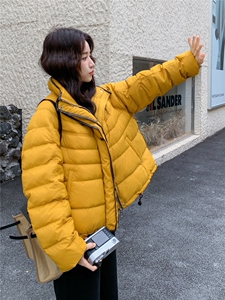 现货新款外套排骨款轻薄保暖休闲宽松女外套羽绒服图片