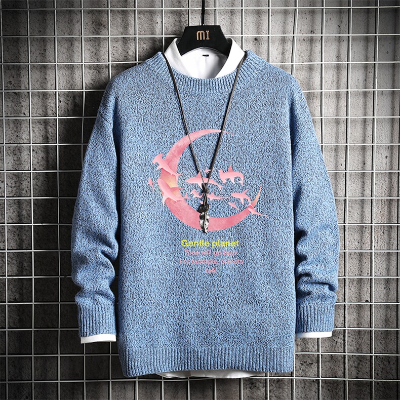 M19209-P45加绒款-P65加厚加绒毛衣男大码毛线衣男针织衫网格,男装针织衫/毛衣,电商A040A