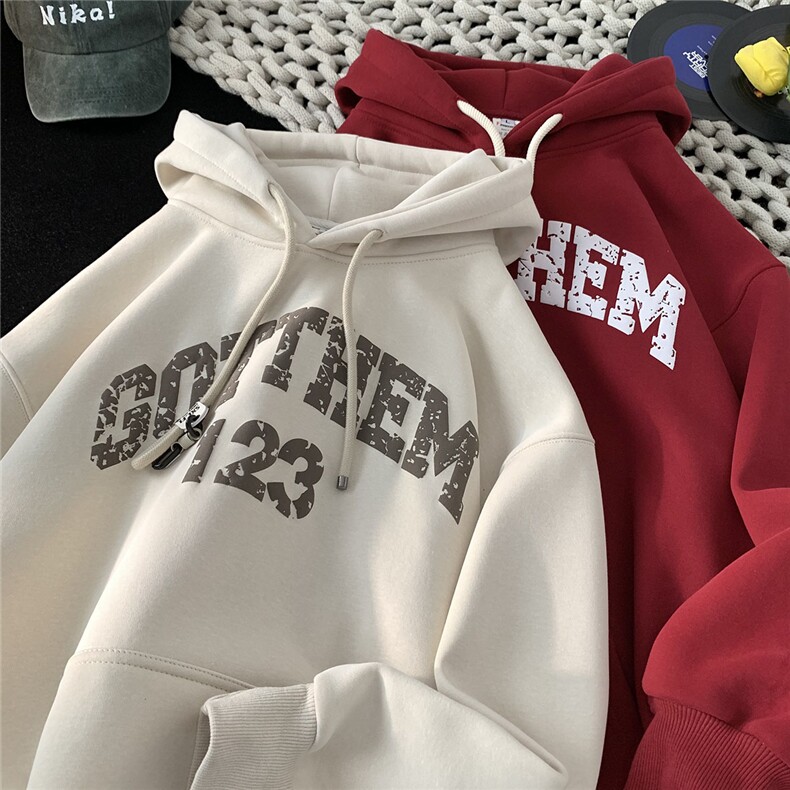 抖音得物高品质印花连帽卫衣常规款-B386-DB24特批55控85，男装卫衣，电商B386