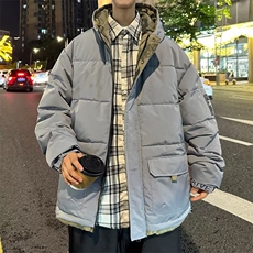 男秋外套年新款潮流羽绒棉服高领加厚潮牌工装棉袄棉衣TT9938P80，男装棉衣，星座1013-5
