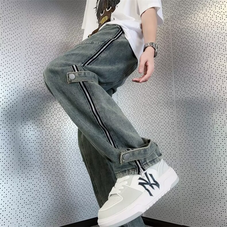 青春流行ins男直筒水洗牛仔裤P68,男装牛仔裤,星座1116-2