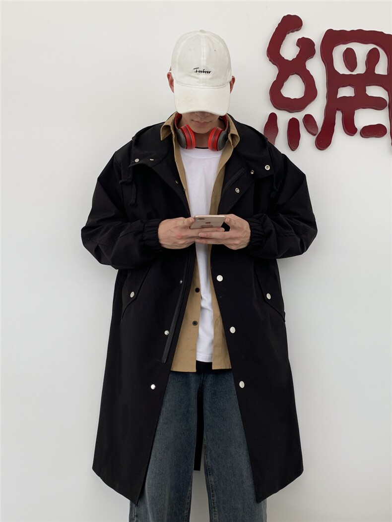 5W件长年冲锋风衣男中长款大衣男F174薄P90加棉P100特价外景A,男装风衣,星座401