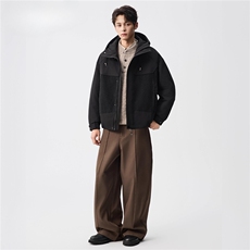 2025秋冬季新款工装夹棉服夹克男士加厚二棉衣外套袄子潮W0129，男装夹克，电商D215