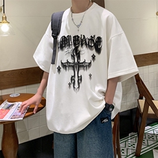 T2326特P25控38夏季高品质麂皮绒印花T恤，男装T恤，电商B205