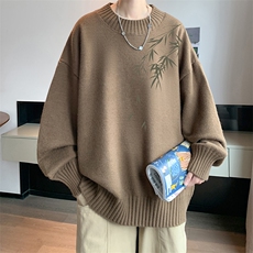 半高领毛衣男大码胖子针织衫毛线衣M18382-P45加绒款-P65，男装针织衫/毛衣，电商A040