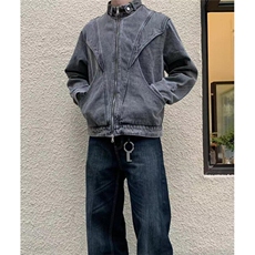 cleanfit美式复古牛仔外套男春秋款简约高级设计感立领底特律夹克，男装工装外套，星座1116A（原606A-3）