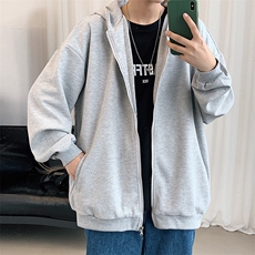 KS21175-P38加绒-P43连帽开衫卫衣男运动外套大码班服，男装卫衣，电商A040