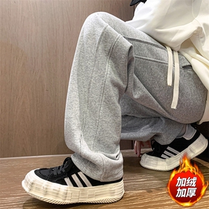 木地板新款男百搭设计感潮流加绒港风休闲裤K62H-P45图片