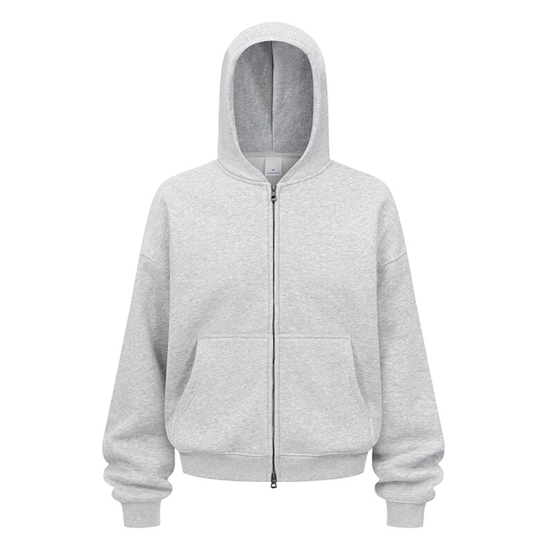 重磅二开380克秋冬双拉链纯色卫衣开衫外套RH948-特p39,女装短外套,四季星座610B