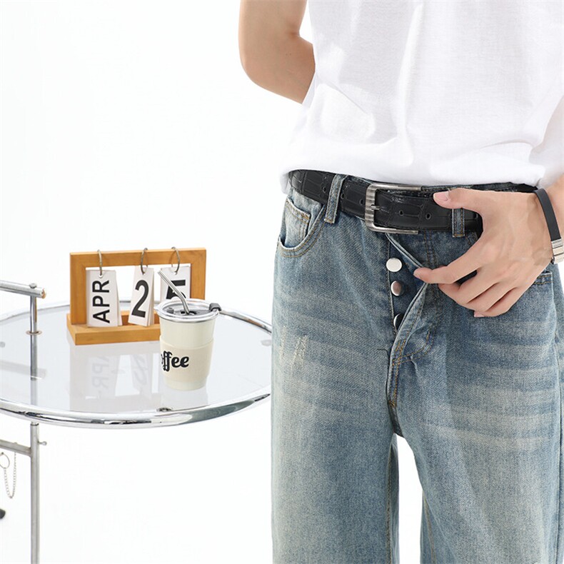 夏季破洞牛仔裤男款小众潮牌裤子美式高街直筒微喇裤NK115-P50,男装牛仔裤,星座308B-1