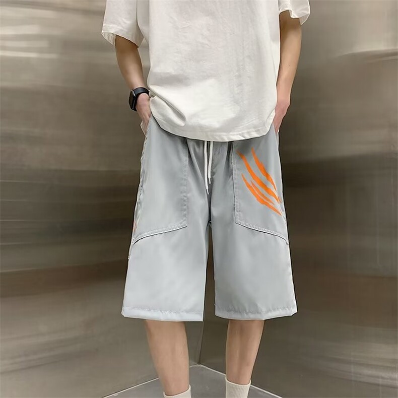 工装裤五分裤春秋宽松型潮休闲裤男简约青春流行时尚潮牌DK98P30,男装休闲裤,星座410-2