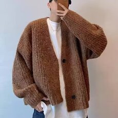 LD73慵懒潮流日系简约开衫毛衣气质流行文艺时尚ins新款百搭原宿，男装针织衫/毛衣，星座308A-1（原309B-1）