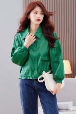 皮衣外套女2023新款短款春秋港风复古宽松pu机车小皮夹克款，女装皮衣，江南女神