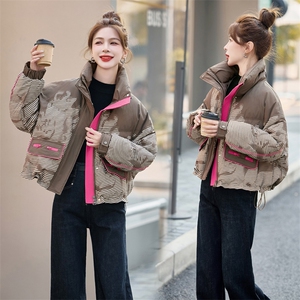 现货.短款宽松白鸭绒2025冬季新款羽绒服图片