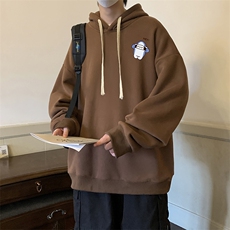 纯棉连帽卫衣男大码运动帽衫宽松薄WY2167-P35加绒款-P40，男装卫衣，电商A040