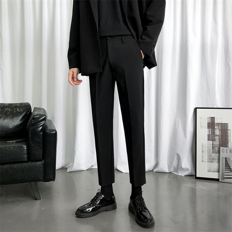 2025夏季冰丝小西裤九分裤男潮流时尚西裤男A210-XK2109-P50，男装西裤，星座210-3