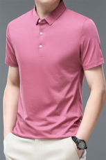 H23203钱塘2020-3夏季新款男士翻领短袖T恤纯色百搭上衣P40，男装T恤，钱塘207-3